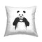 Panda & Heart Symbol Design by Balazs Solti Outdoor Printed Pillow